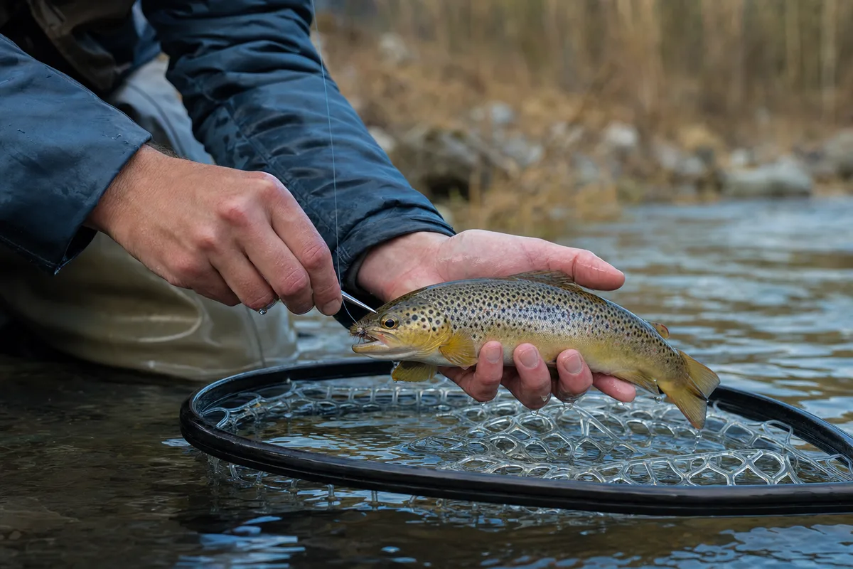 Fische schonend zurücksetzen: Kescher, Hakenlösen und Handgriffe