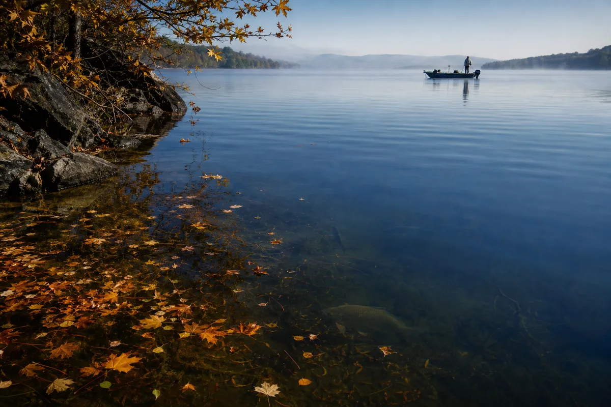 Sauerstoff im See: warum Hitze und Herbstlaub die Fische verlagern